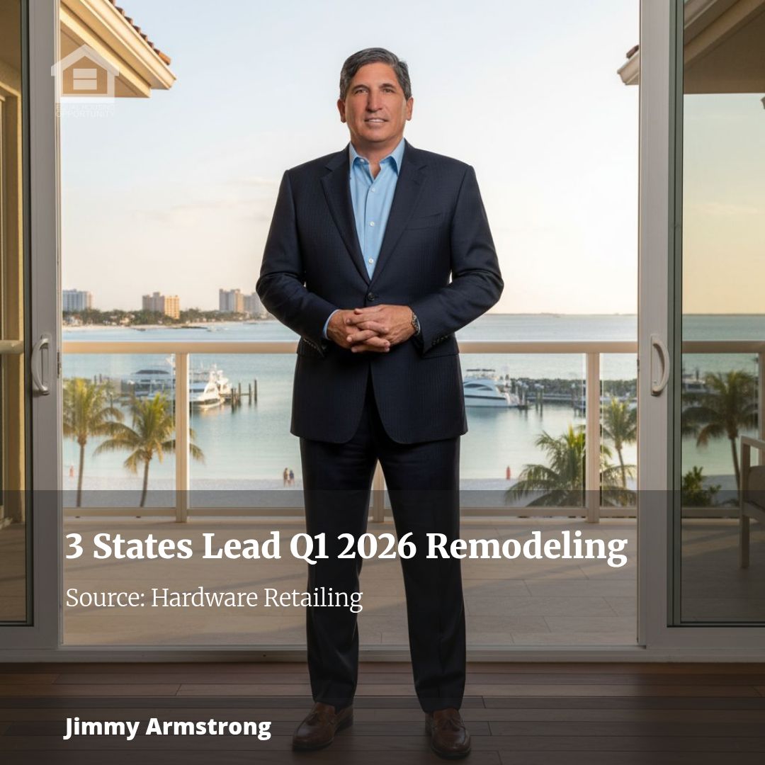 NAHB Research Finds Three States Lead Q1 2026 Remodeling Activity